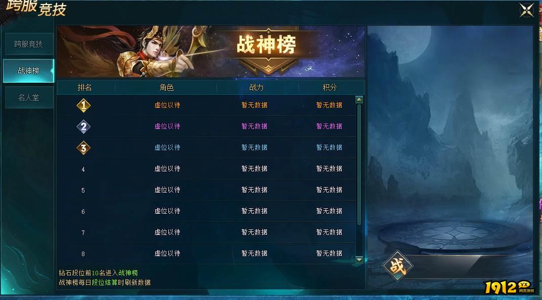 1912yx《上古传说BT》跨服竞技玩法介绍